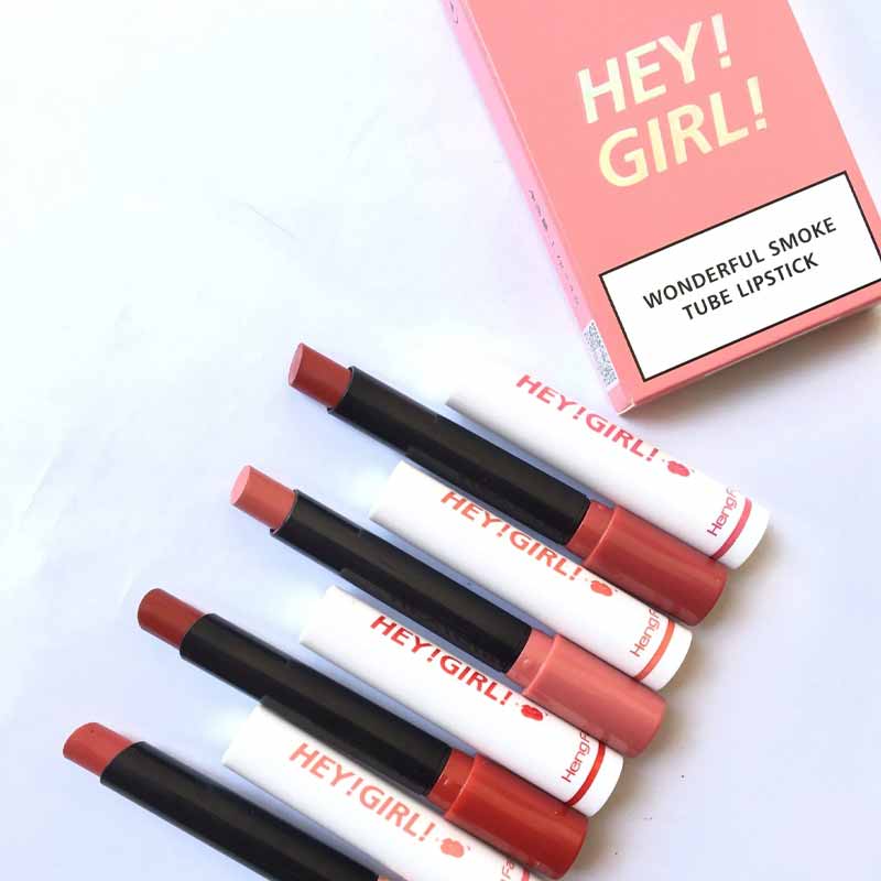 Heng Fang Hey Girl Smoke Tube Matte Lipstick 4Pcs - Zaib Store