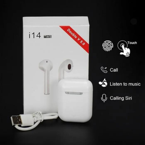 High Quality i14 TWS Earphone Earbubs Earpods Touch Key Sensor Universal Mini Wireless Bluetooth - Zaib store