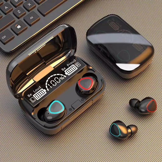 M10 Earbuds Bluetooth 5.1 Earphones 2500mAh Charging Box Wireless - Zaib Store