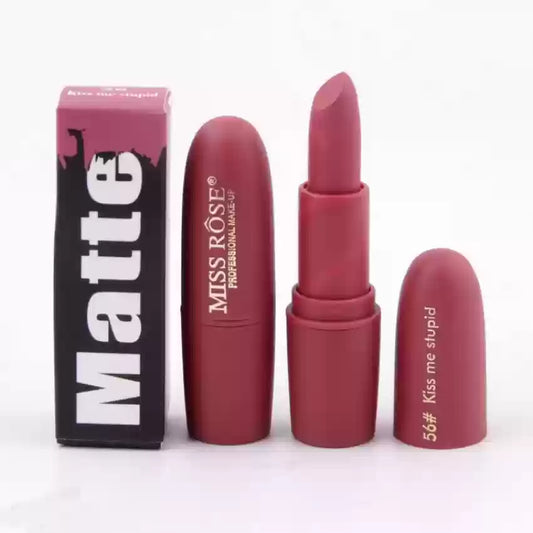 MISS ROSE #56 Lipstick Matte (Dark Pink 56, 10 g) - Zaib Store
